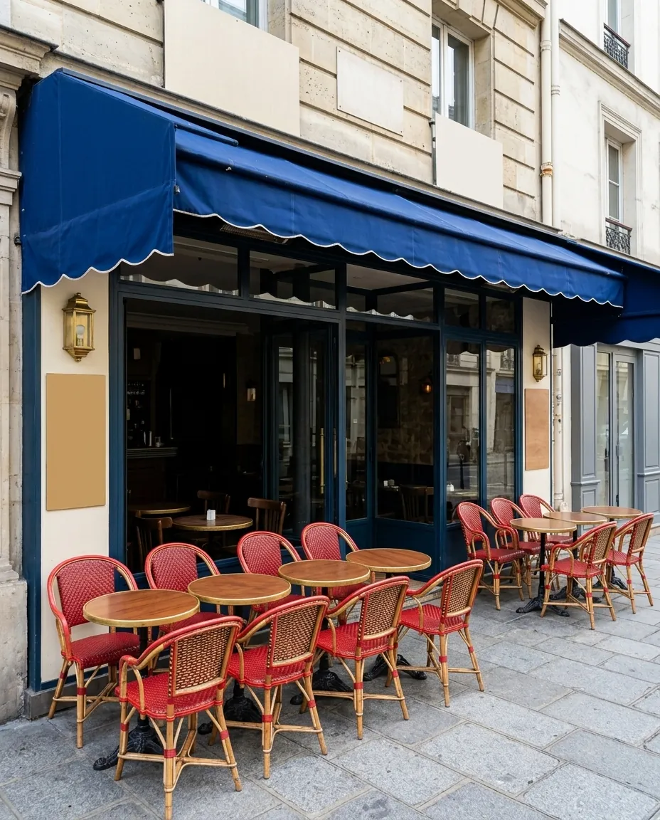 Terrasse de café avant la pose
