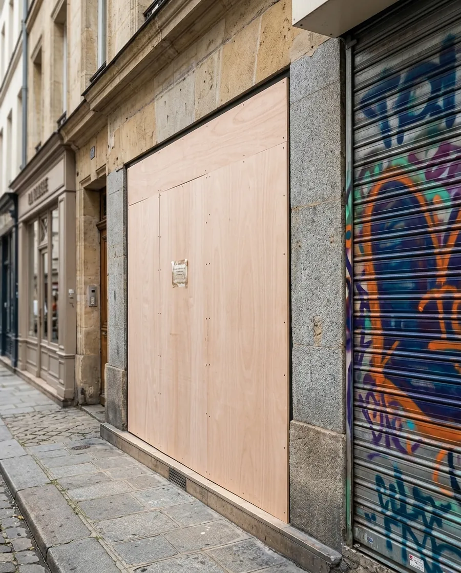 Protection de vitrine anti-vandalisme