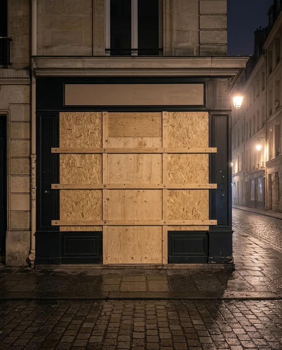 Protection de vitrine contre les émeutes
