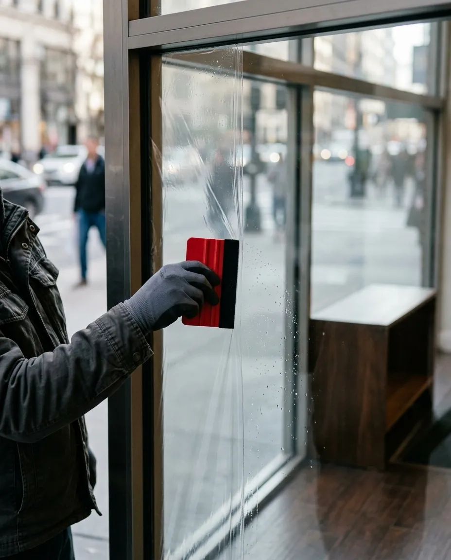 Protection de vitrine : film securite vitrine
